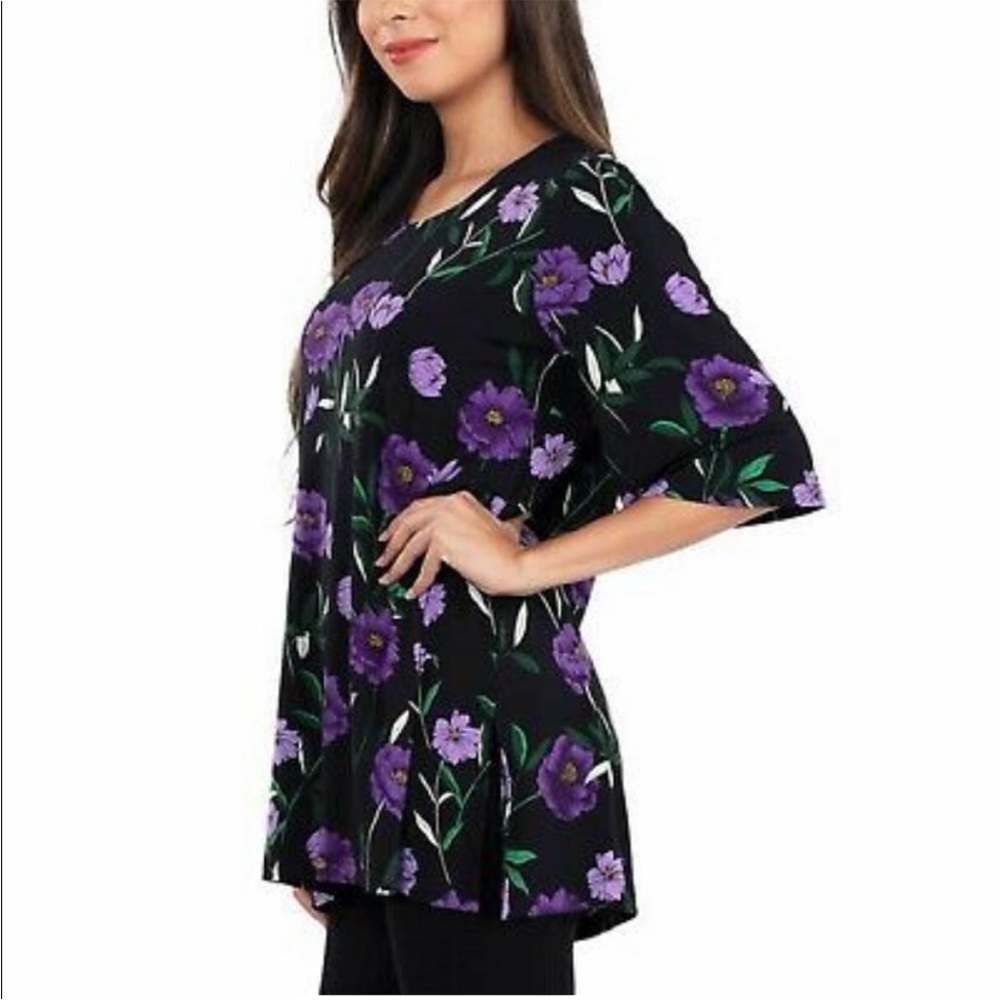 Leota Woman 1X Tunic Blouse Poppy Purple